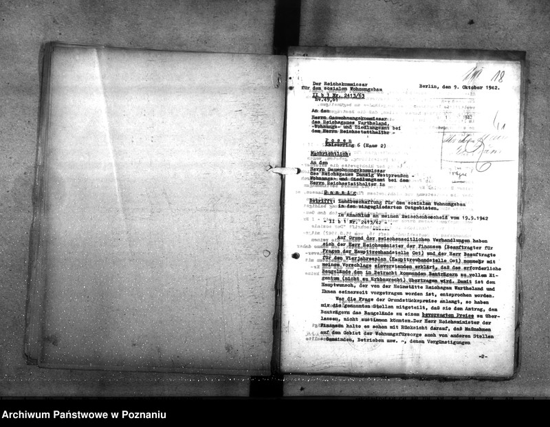 Obraz 18 z jednostki "Zarządzenia - Wohnungsnot. Neubauverbot. Landarbeiterwohnungsbau. Gemeinnützigeswesen"