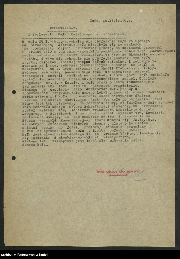 Obraz 19 z jednostki "Sprawozdania instruktorów [Wydziału] z wyjazdów w teren"