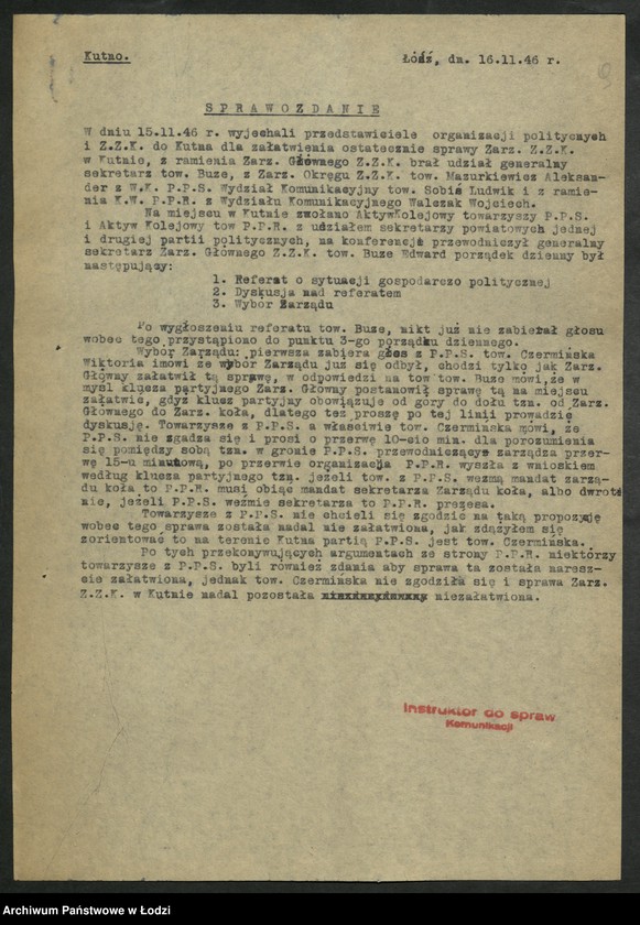 Obraz 10 z jednostki "Sprawozdania instruktorów [Wydziału] z wyjazdów w teren"