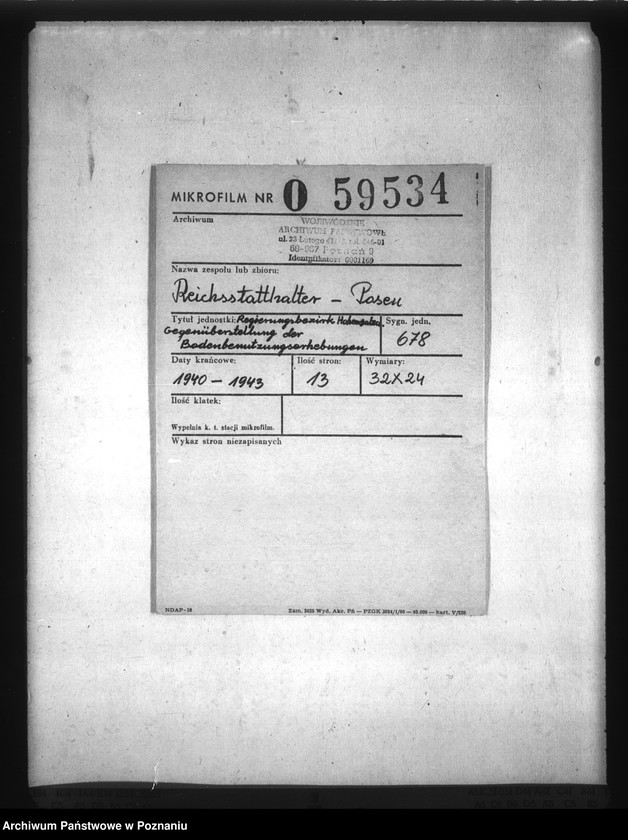 Obraz 2 z jednostki "Regierungsbezirk Hohensalza. Gegenüberstellung der Bodenbenutzungserhebungen"