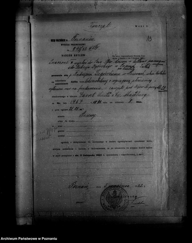 Obraz 19 z jednostki "Tartak J. Degórskiego w Pniewach powiat szamotulski nr woj. kotła 32"