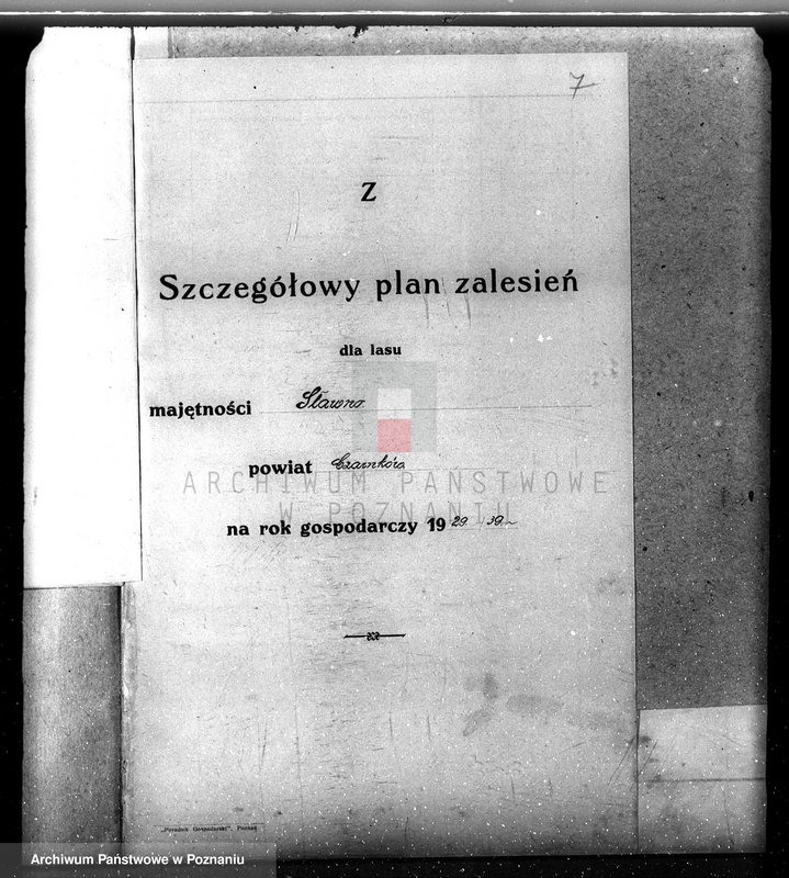 Obraz 12 z jednostki "Nadzór nad gospodarką leśną majątku Sławno powiat czarnkowskim"