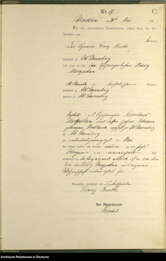 image.from.unit.number "Sterbe-Haupt-Register Nr 1 - 50"
