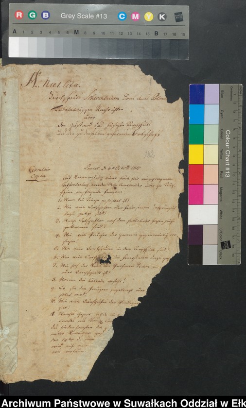 image.from.unit.number "Tabellarichen Nachrichten über den Zustand des Kirchspiels Schwentainen Dom. Amt Polomen in der Lyckschen Inspection"