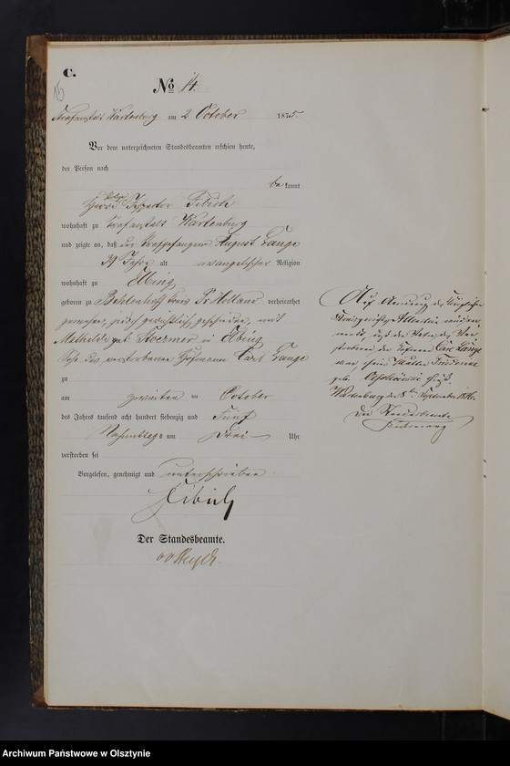 image.from.unit.number "Haupt-Sterbe-Register Nr 1 - 16"