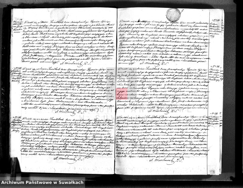 image.from.unit.number "Księga duplikat aktów urodzeń, małżeństw i zejścia parafii suwalskiej z roku 1862"