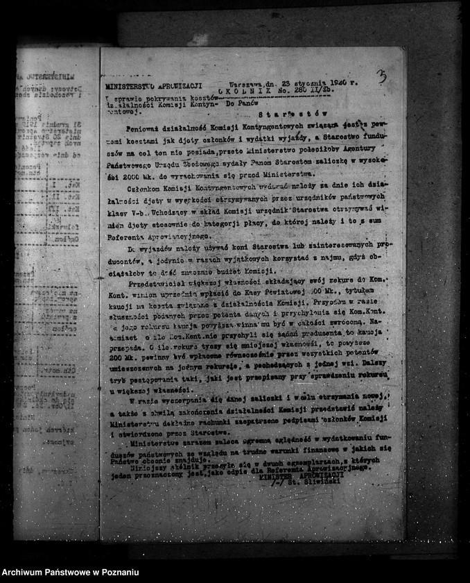 Obraz 8 z jednostki "Okólniki Ministerstwa Aprowizacji do starostw"