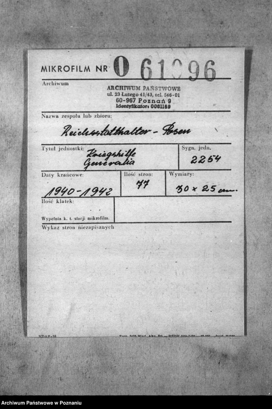 Obraz 2 z jednostki "Kriegshilfe. Generalia"