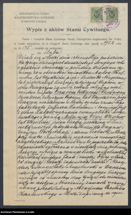 Obraz 5 z jednostki "Cezar Oskar Hachman – wyrób chustek i podszewki"