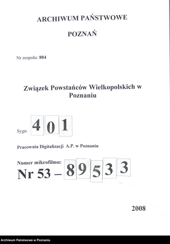 Obraz 1 z jednostki "Żabikowo - Księga Weryfikacyjna [ewidencja członków koła]"