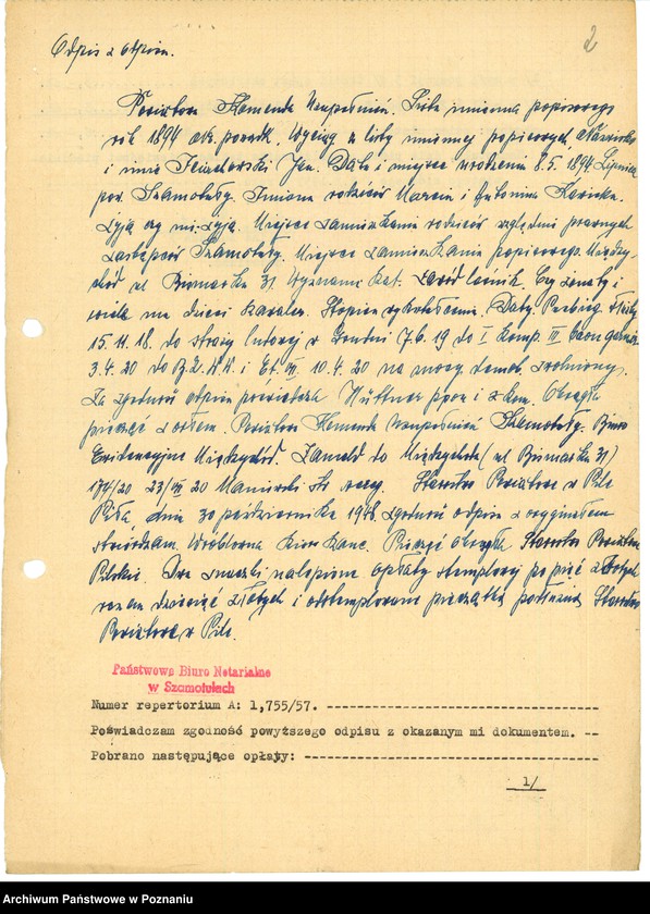 Obraz 17 z jednostki "Życiorysy powstańców wielkopolskich: I."