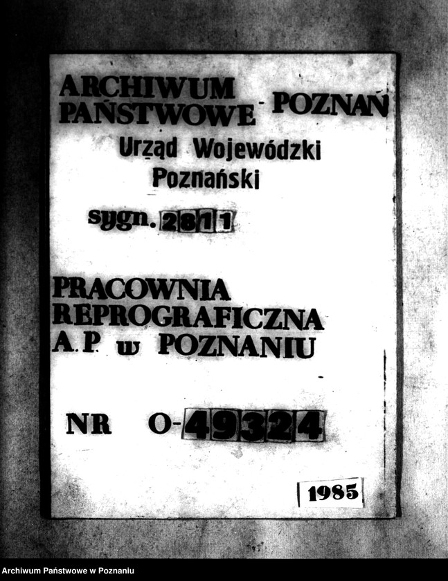 Obraz 1 z jednostki "/Majątek Nekla powiatu średzkiego wyłączenie z art.4 i 5 ustawy o wykonaniu reformy rolnej Rozalia hr. Żółkowski"