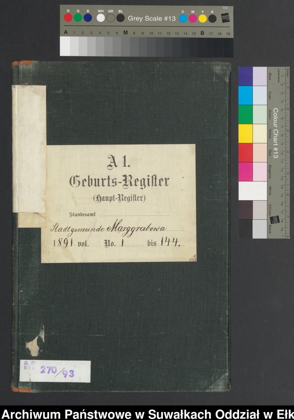 image.from.unit.number "A1.Geburts-Register [Haupt-Register] Standesamt Stadtgemeinde Marggrabowa No.1 bis 144"