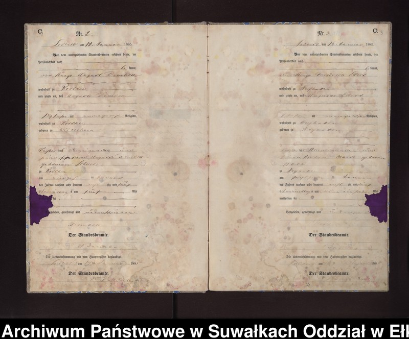 image.from.unit.number "Sterbe-Neben-Register des Preussischen Standes-Amtes Neuhoff Kreis Loetzen"