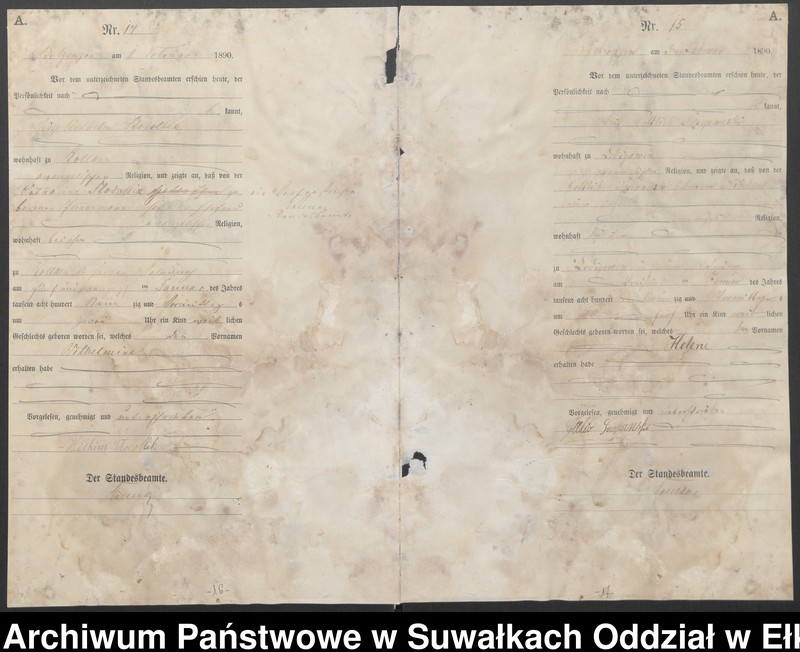 image.from.unit.number "[Geburts-Haupt-Register des Königlichen Preussischen Standes-Amtes Belzonzen Kreis Johannisburg]"