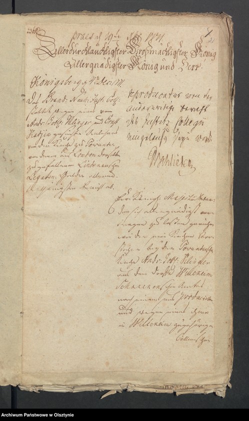 image.from.unit.number "Wegen der Anlehne aus der Powundenschen Lindenausche Legaten Caße"