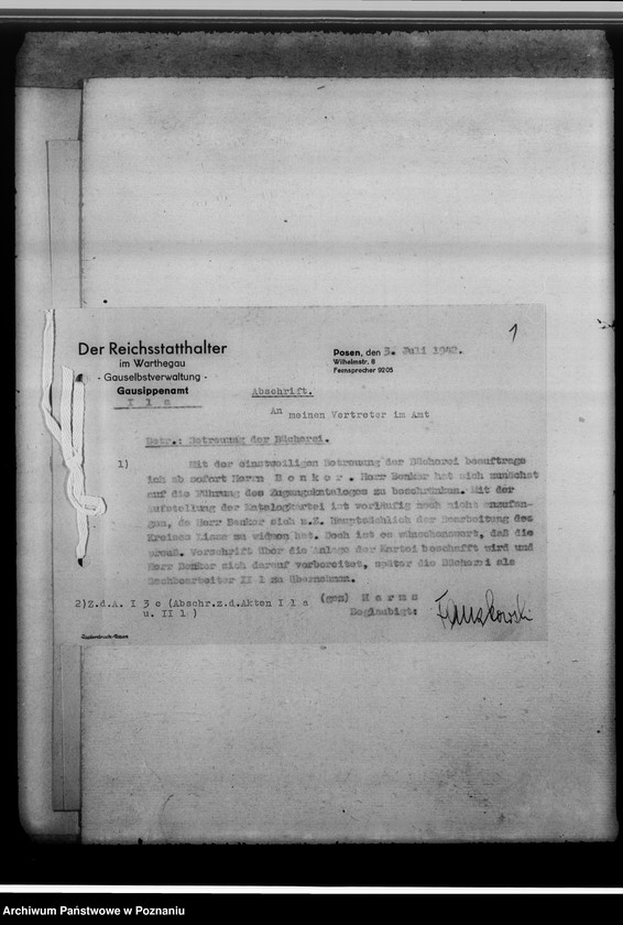 Obraz 4 z jednostki "Errichtung und Betreuung der Bücherei. Allgemeines"