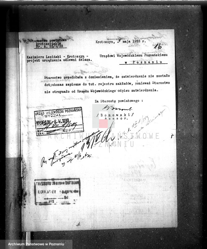 Obraz 20 z jednostki "Zatwierdzenie zakładu przemysłowego odlewni żelaza K. Lesiński w Krotoszynie"