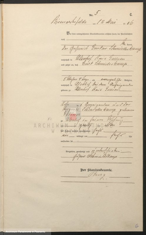 Obraz 17 z jednostki "Sterbe-Hauptregister"