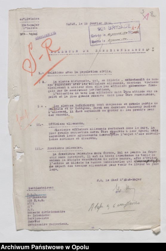 Obraz 5 z jednostki "Renseignements /Biuletyny wywiadowcze/"