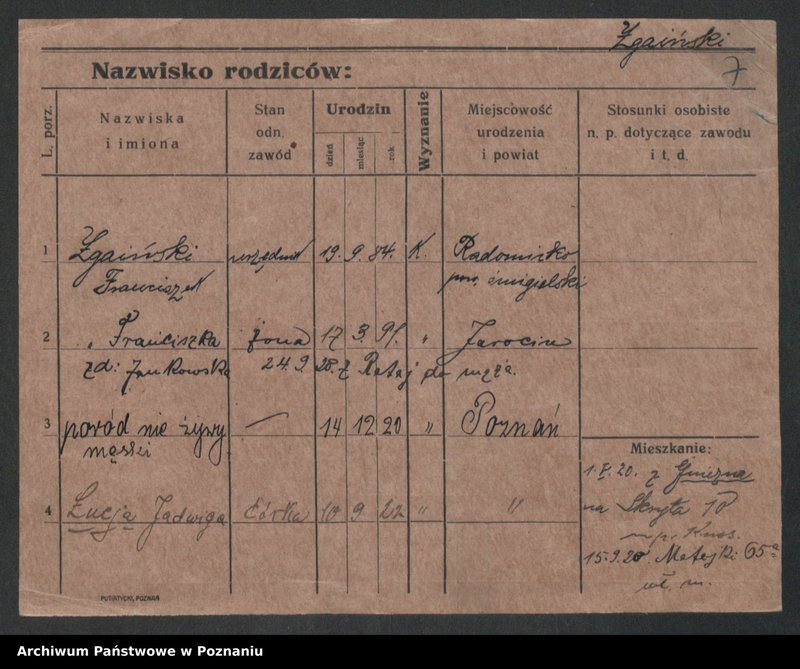 Obraz 9 z jednostki "Zgacinska - Zitzewitz"