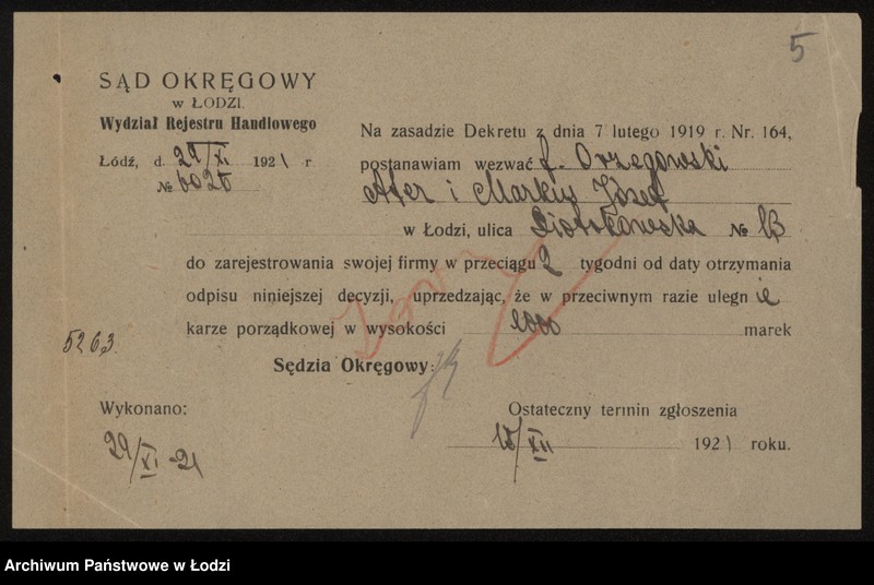 Obraz 7 z jednostki "J. Markus i A. Orzegowski – detaliczna sprzedaż wyrobów jedwabnych"