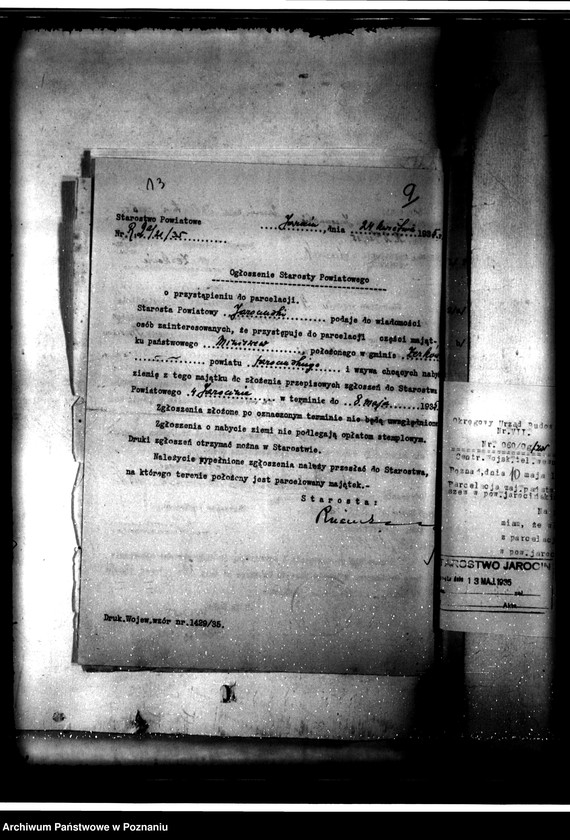 Obraz 16 z jednostki "Parcelacja majątku Miniszew"