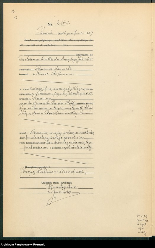 Obraz 18 z jednostki "Księga miejscowa zgonów tom V [Rejestr główny zgonów]"