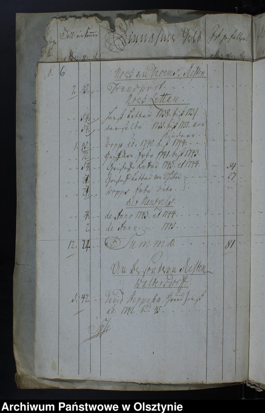 image.from.unit.number "Jahr Kirchen Rechnung der Waltersdorfschen Kirche aller Einnahme und Ausgabe wie auch Bau-Rechnung"