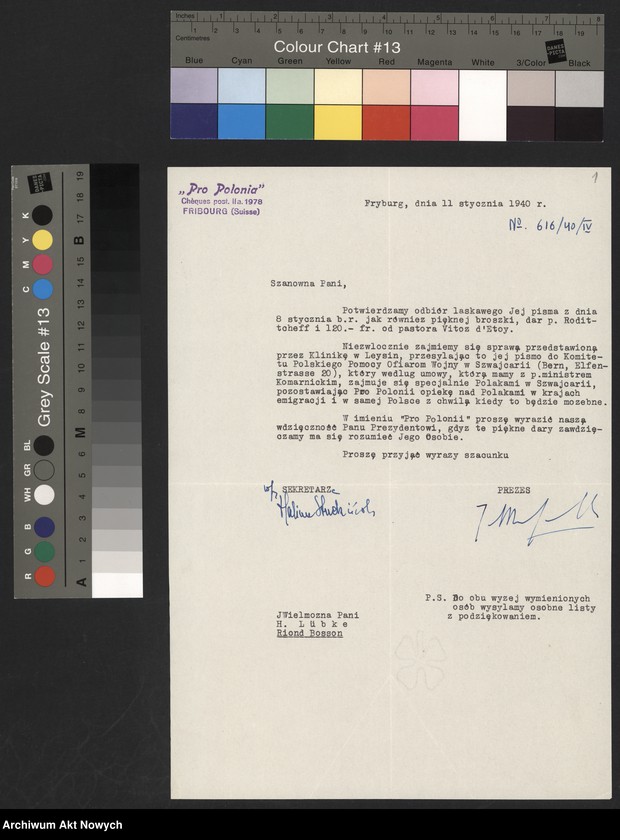 image.from.unit.number "Pro Polonia. Oeuvre suisse de secours aux Polonia victimes de la guerra; Załączniki: 1) Biuletyny Nr Nr 1,2,3; 2) Apel; 3) Raport dotyczący dzieci uciekinierów polskich; 4) kopia listu J. Dębickiego do "Pro Polonia"; L.3"
