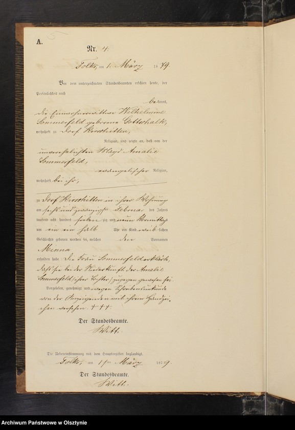 Obraz 7 z jednostki "Geburts-Neben-Register Nr 1 - 33"
