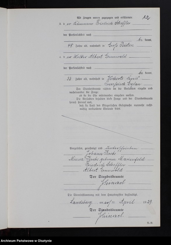 image.from.unit.number "Heiraths-Neben-Register Nr 1 - 18 [ Księga małżeństw - wtóropis ]"