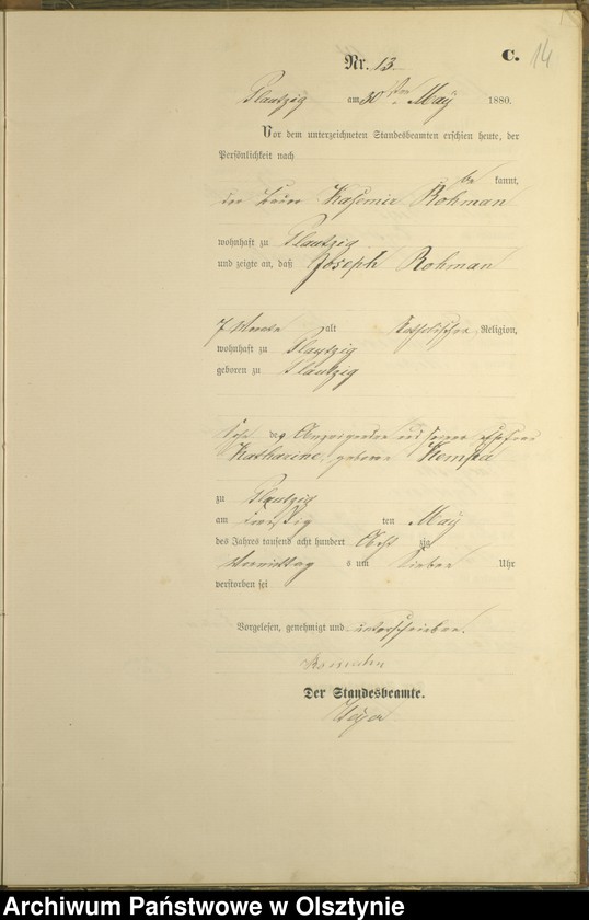image.from.unit.number "Sterbe-Haupt-Register Nr 1 - 23"