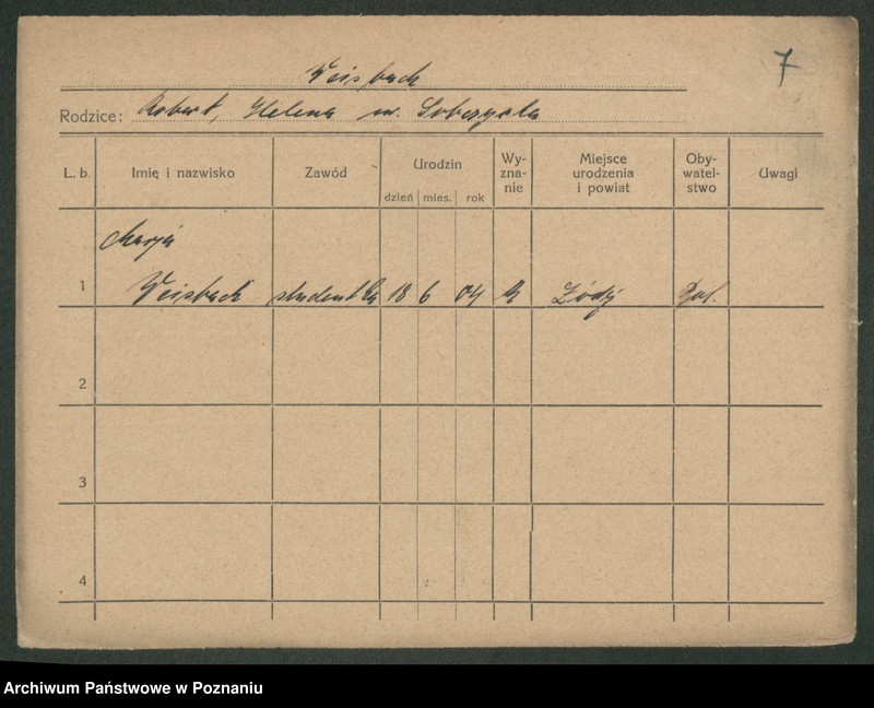 Obraz 18 z jednostki "Wajsbach (Wei...) - Wałchowicz"