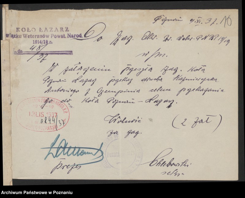 Obraz 18 z jednostki "Poznań - Łazarz akta koła."