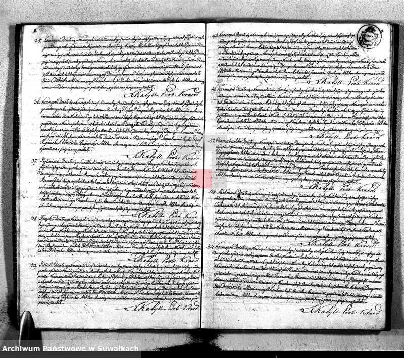 image.from.unit.number "Dupplikat Urodzonych, Zaślubionych i Umarłych Parafii Krasnopolskiej 1857 roku."