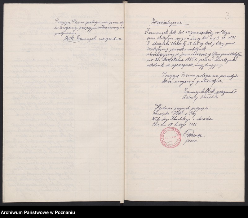 Obraz 6 z jednostki "Obra, powiat Wolsztyn - akta koła."