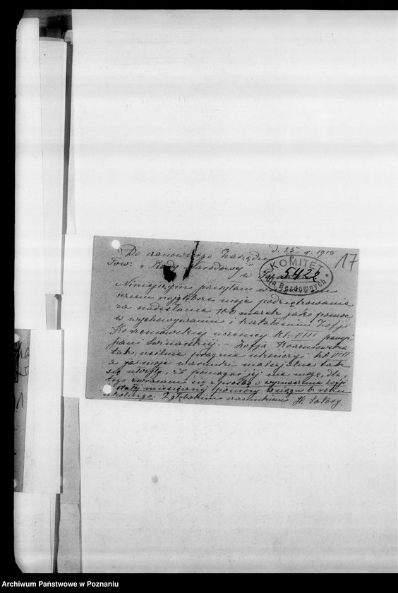 Obraz 17 z jednostki "Korespondencja różna Komitetu dla Bezdomnych uchodźców."