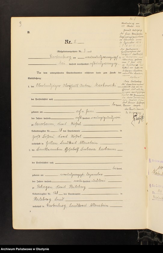 image.from.unit.number "Heirats-Haupt-Register Nr 1 - 25"