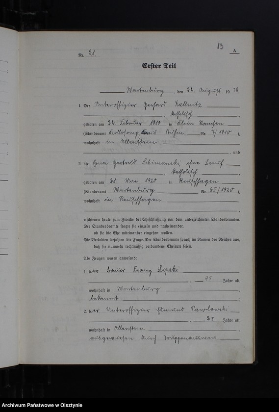 image.from.unit.number "Heirats-Haupt-Register Tom II, Nr 17 - 43"