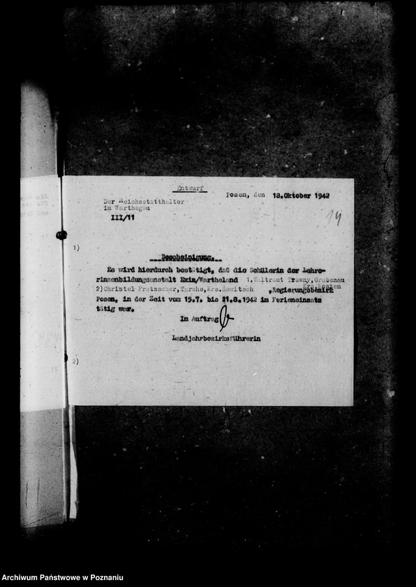 Obraz 18 z jednostki "Einsazt von Schülerinnen in die Landjahrlager"