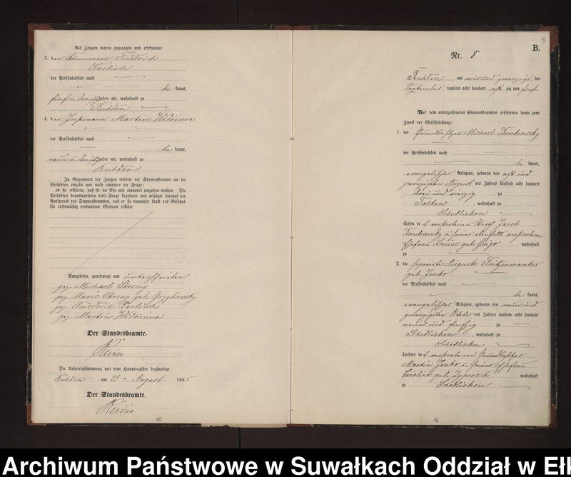 image.from.unit.number "Heiraths-Neben-Register des Preussischen Standes-Amtes Stasswinnen Kreis Loetzen"