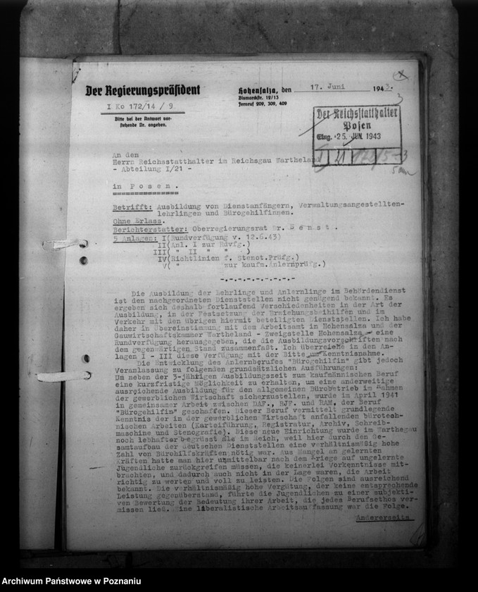 Obraz 7 z jednostki "Ausbildung von Dienstanfängern, Lehrligen und Bürogehilfinnen"