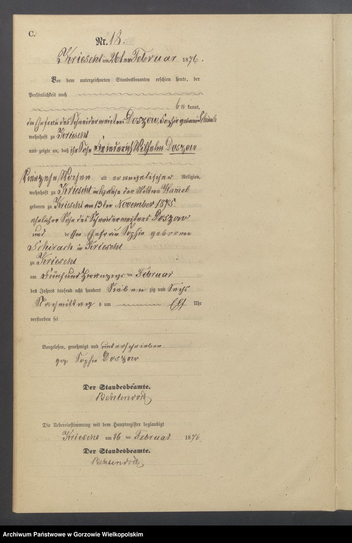 Obraz 20 z jednostki "Sterbe Register"