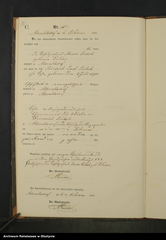 image.from.unit.number "Sterbe-Neben-Register Nr 1 - 33"