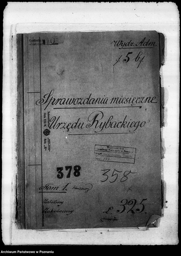 Obraz 4 z jednostki "Sprawozdania miesięczne Urzędu Rybackiego"