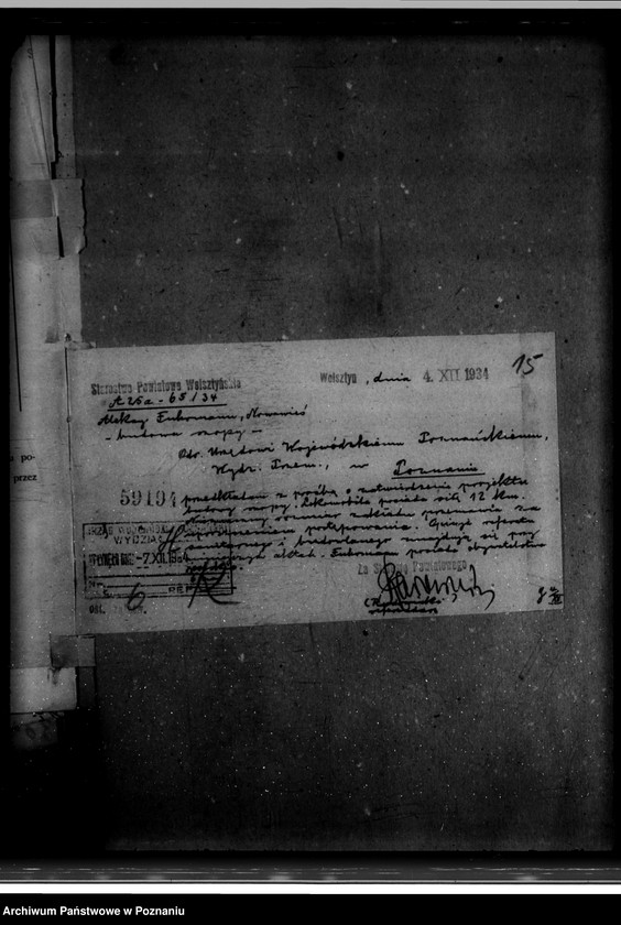 Obraz 19 z jednostki "Zatwierdzenie zakładu przemysłowego /tartaku/ Aleksego Fuhrmanna w Nowejwsi powiat wolsztyński"