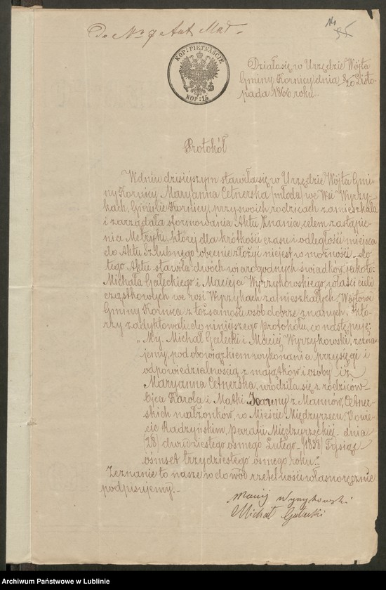 image.from.unit.number "Alegaty do ksiąg urodzeń, małżeństw i zgonów z lat 1865 – 1869"