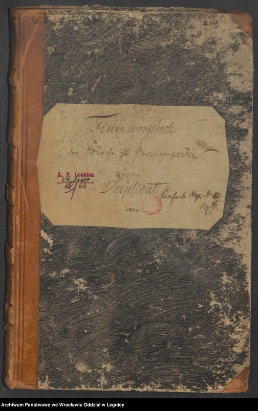 image.from.unit.number "Trauungsbuch der Kirche zu Baumgarten"