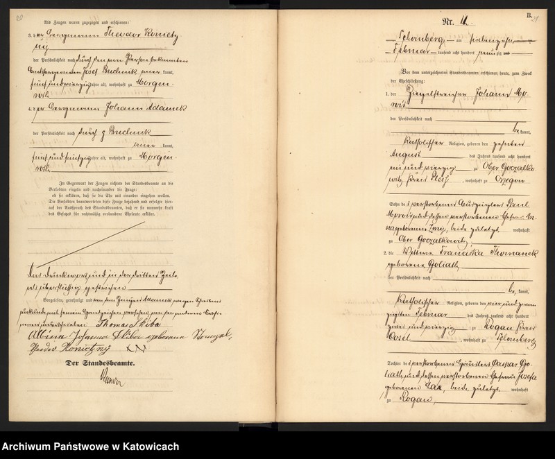 image.from.unit.number "Księga Małżeństw [ Heiraths-Haupt-Register ] nr 1 - 70"